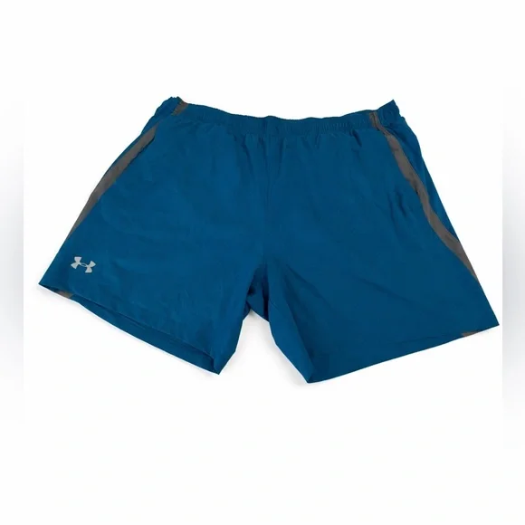 Under Armour HeatGear Men’s Athletic Shorts 3XL Blue Gray 8” Inseam Performance - Picture 1 of 6
